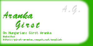 aranka girst business card